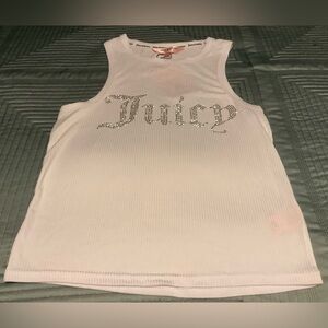 Juicy Couture White Crop Tank Top